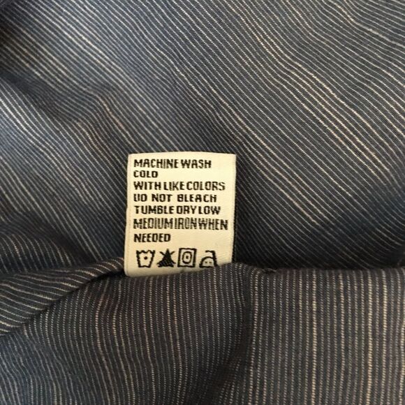pd&c blue cotton button down shirt size small - Picture 9 of 9